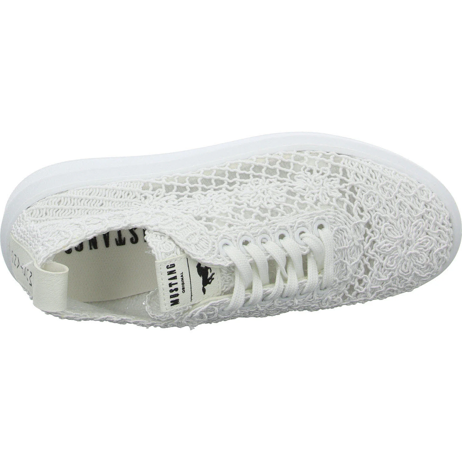 Mustang Damen Schnürschuhe 1468301-1 1468301 weiss normal