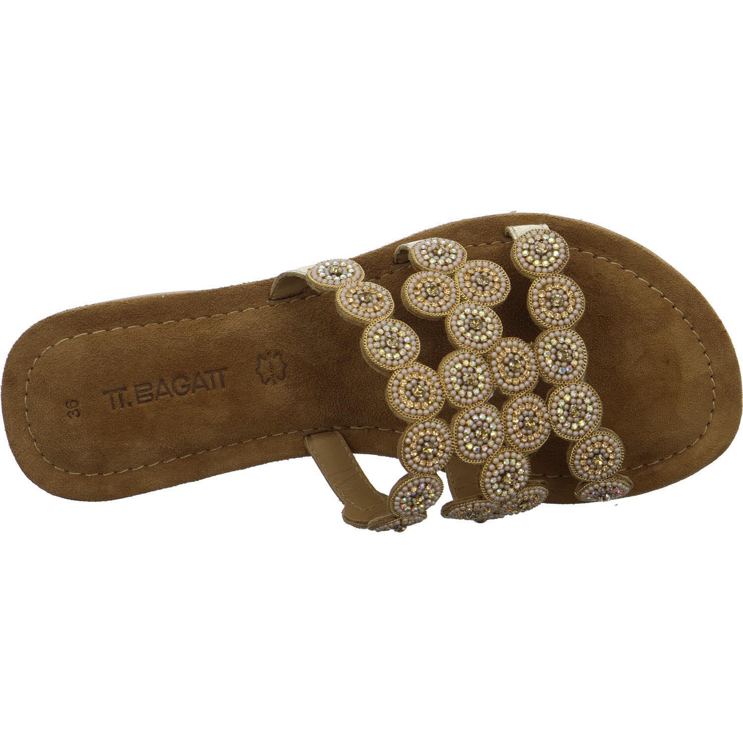 TT.Bagatt Damen Pantoletten D31ASY923900-5190 D31ASY923900 gold/metalics normal