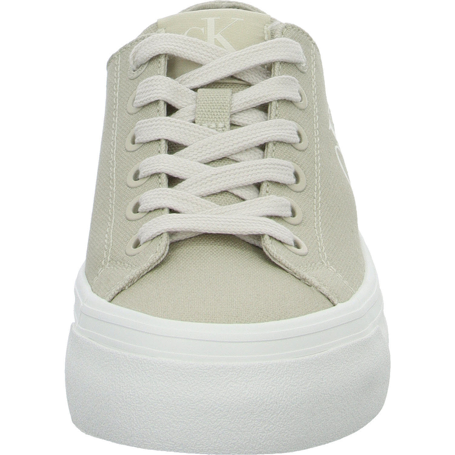 Calvin Klein Damen Schnürschuhe YW0YW01763ACF VULC FLATFORM LOW CV MG eggshell/creamy white normal