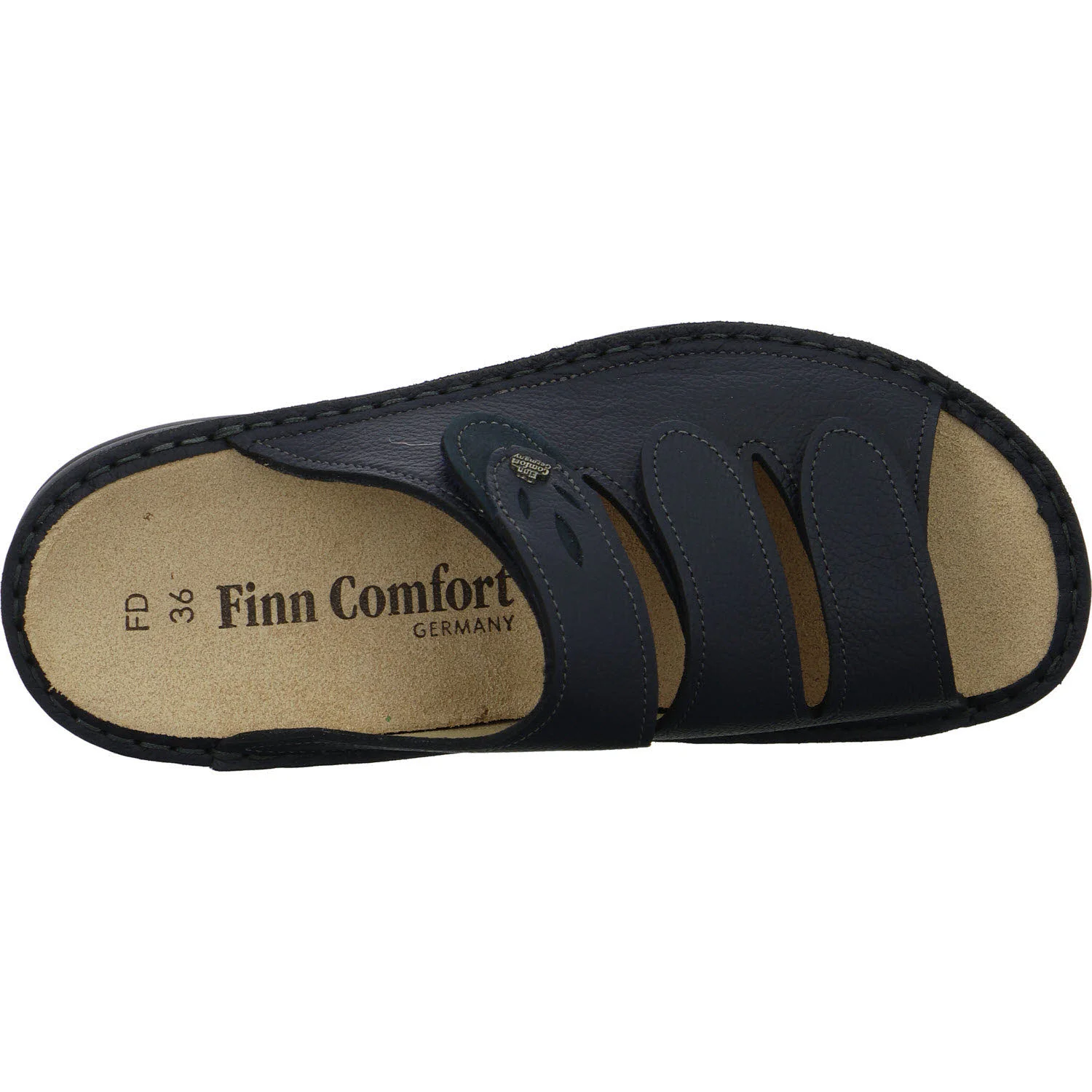 Finn Comfort Damen Pantoletten 02554-903185 Kos ocean/nightblue weit