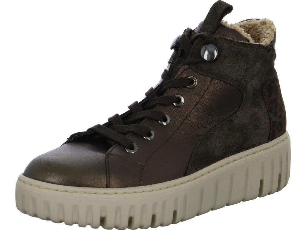 Waldläufer Damen Schnürstiefel warm 941804-404/192 H-Livia brown darkbrown H (weit)