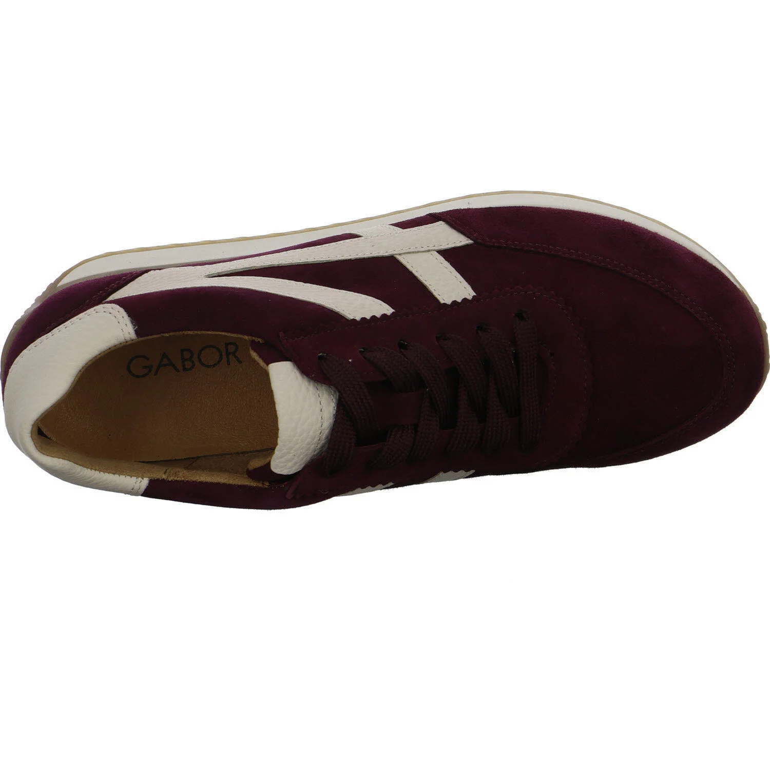 Gabor Damen Schnürschuhe 6032.01.004 6032.01 mulberry/creme H (weit)