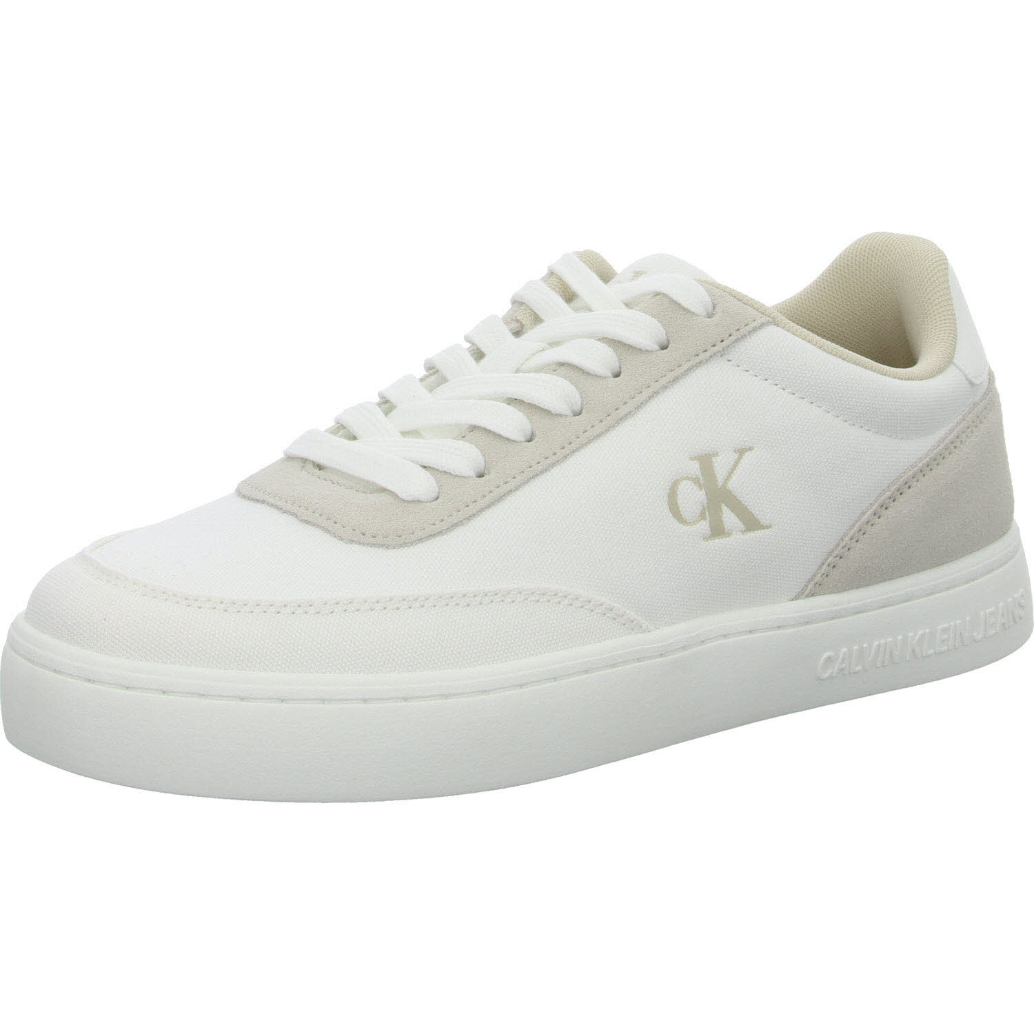 Calvin Klein Herren Schnürschuhe YM0YM0121802S CLASSIC CUPSOLE MG CANVAS bright white/eggshell normal