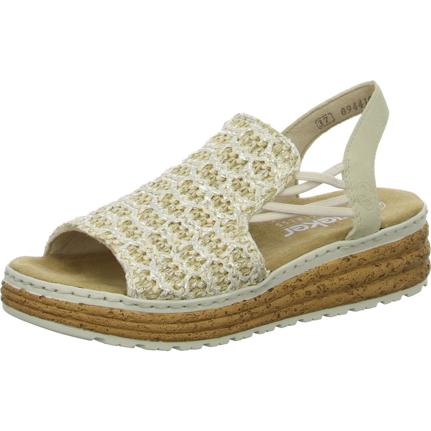 Element 2 von 8 (Bild) – Rieker Damen Sandalen 62741-60 62741 beige-silber/cliff H (weit)