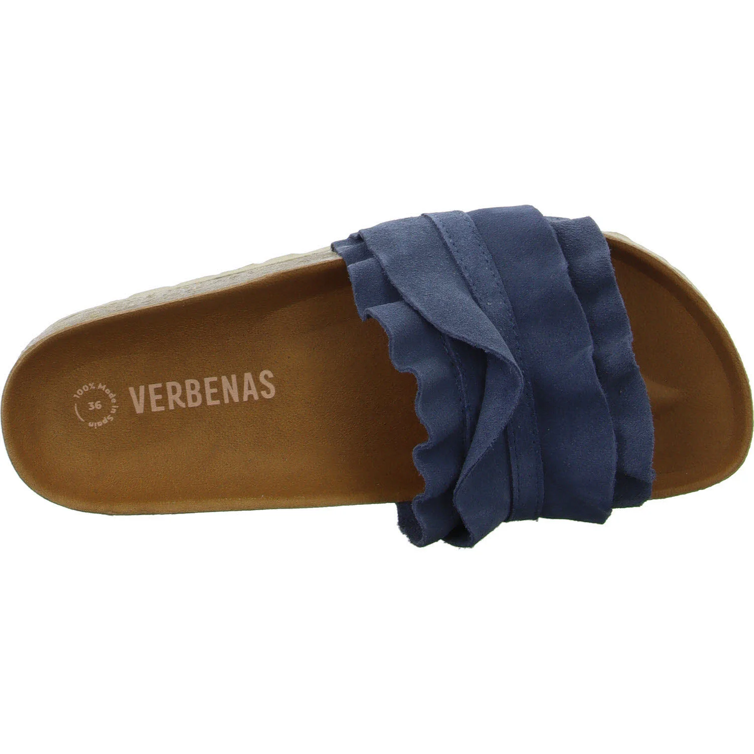 Verbenas Damen Pantoletten 3300620220 445 ROCIO SERRAJE VOLANTE iris normal