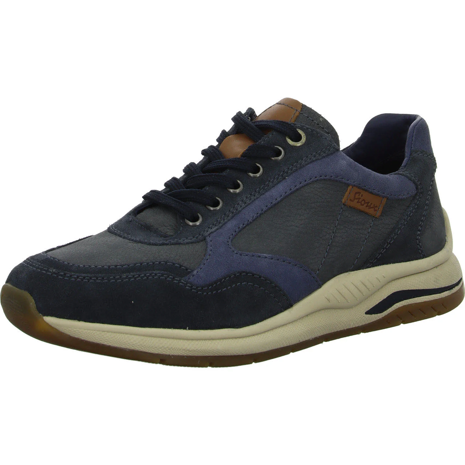 Sioux Herren Schnürschuhe 12435 Turibio-713-J deepblue/indac/zaffir J (extra weit)
