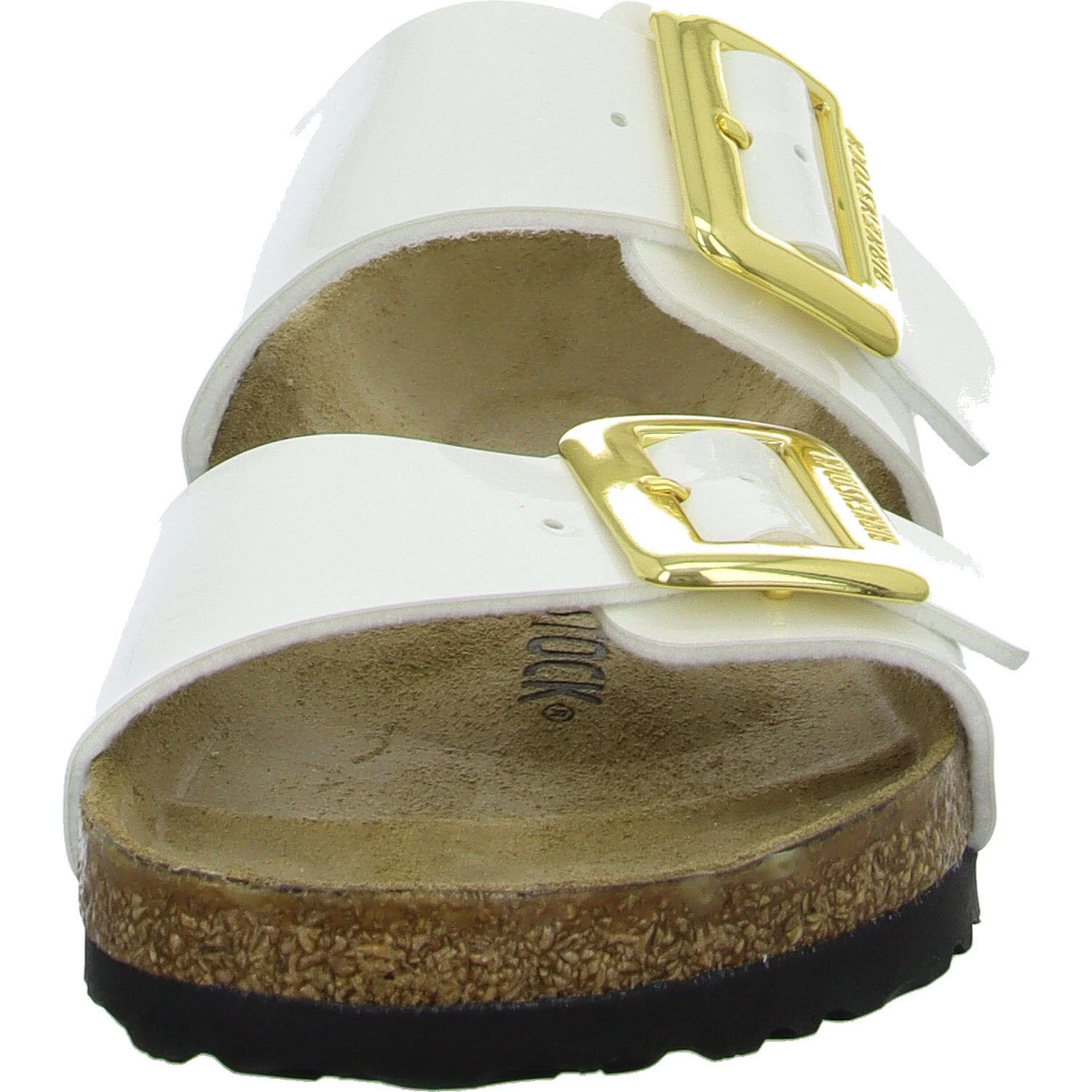 Element 3 von 8 (Bild) – BIRKENSTOCK Pantoletten 1029452 Sydney Cushion Buckle patent white normal