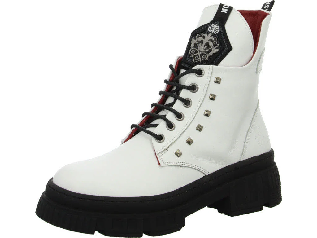 2go Fashion Damen Schnürstiefel 8249501-1 8249501 weiss normal