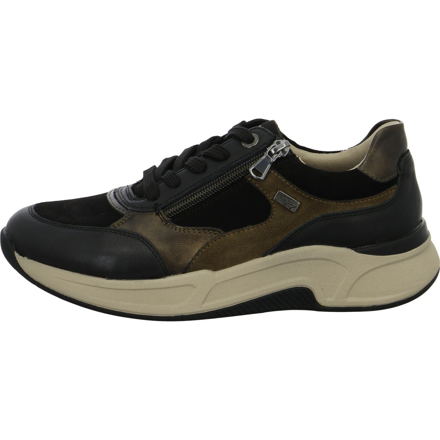 Remonte Damen Schnürschuhe D3V00-03 D3V00 schwarz/schwarz/antik H (extra weit)