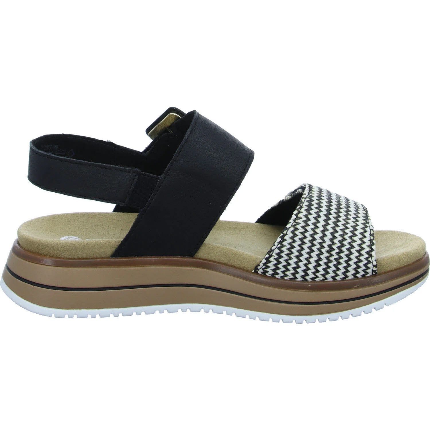 Remonte Damen Sandalen D1J53-02 D1J53 schwarz-crema/schwarz F 1/2 (normal)