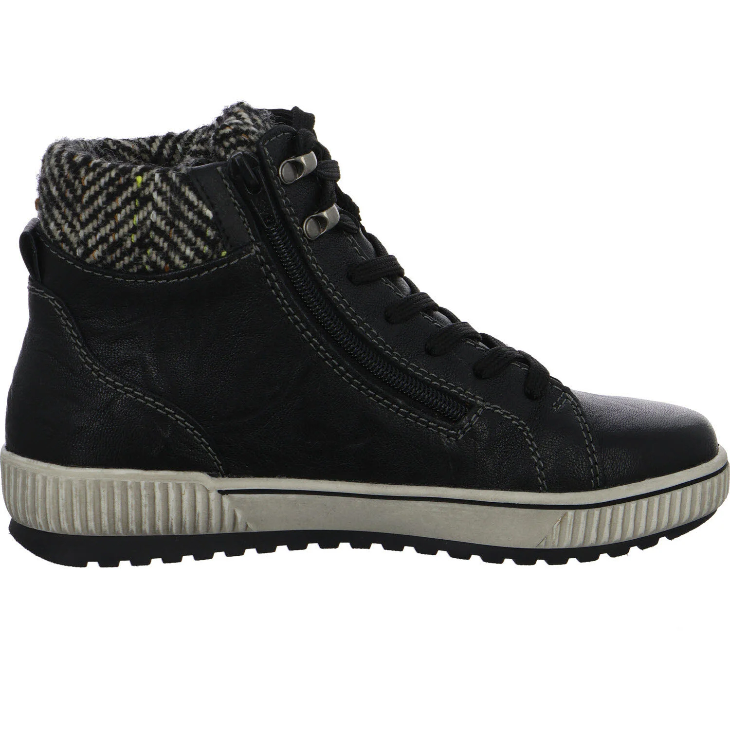 Remonte Damen Schnürstiefel warm D0784-03 D0784 schwarz/schwarz/schwarz-weiss G (weit)