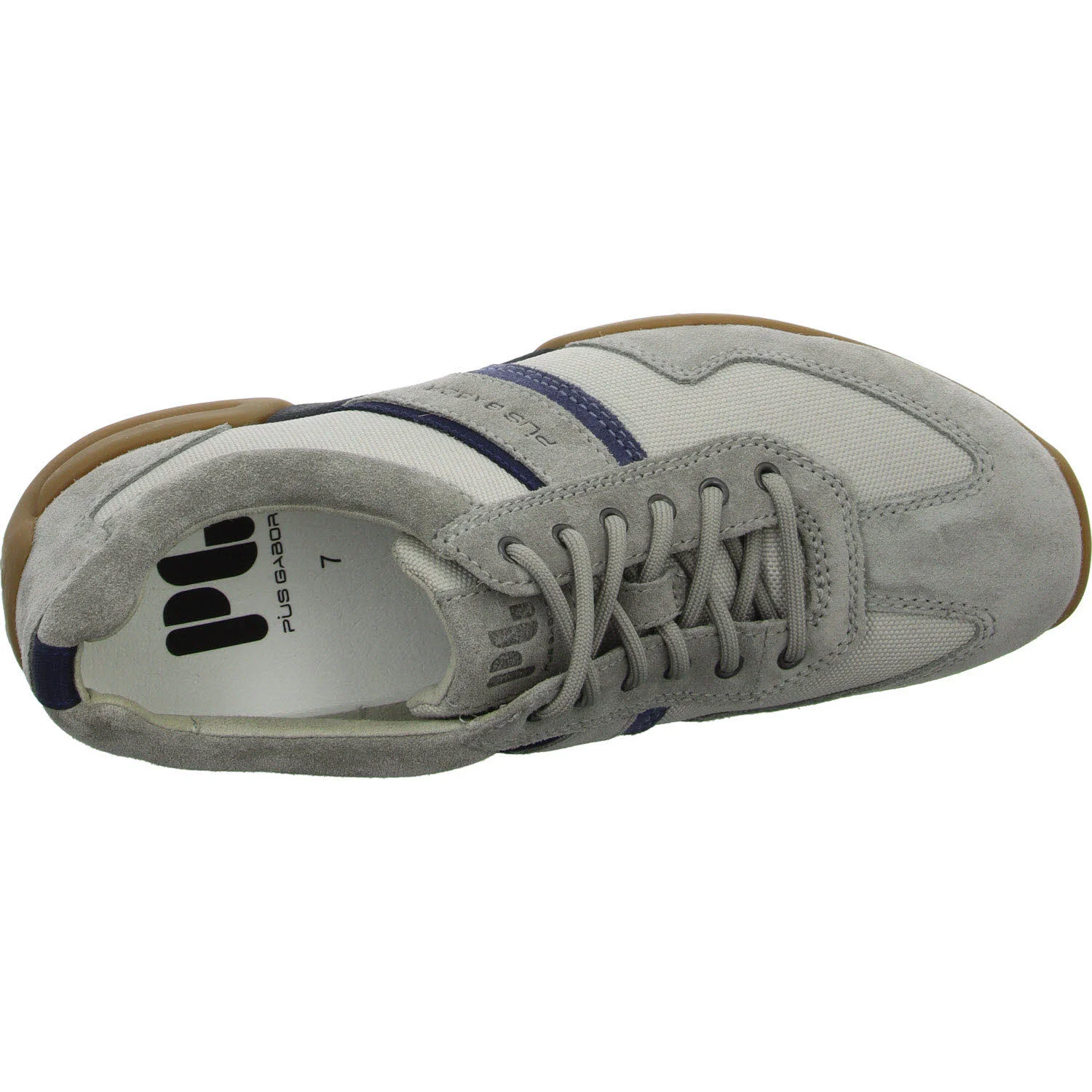 Gabor Herren Schnürschuhe 1137.13.01 1137.13 midgrey kombi G 1/2 (normal)