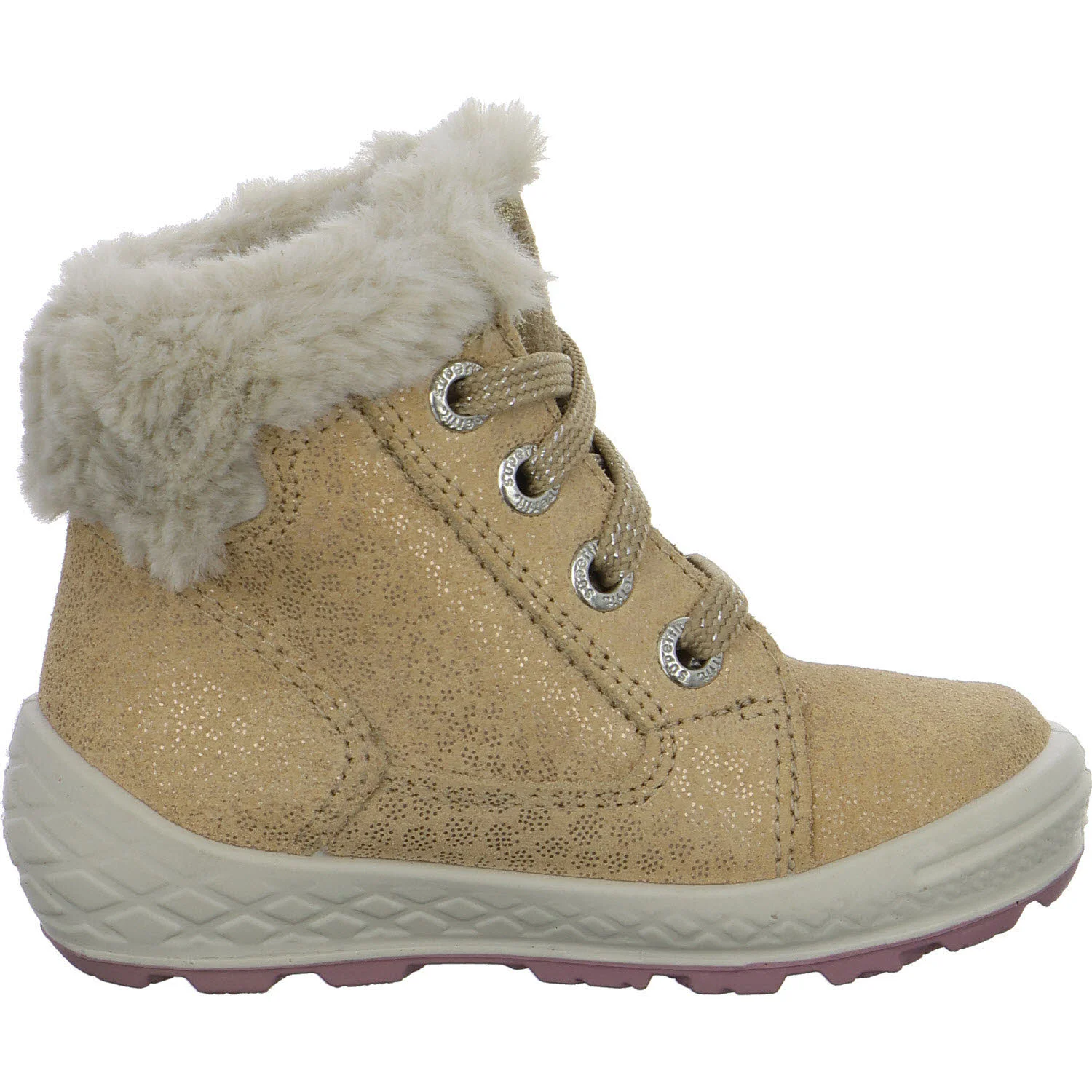 Superfit Kinder Schnürstiefel 1-106310-4010 Groovy 2.0 beige/rosa WMS mittel