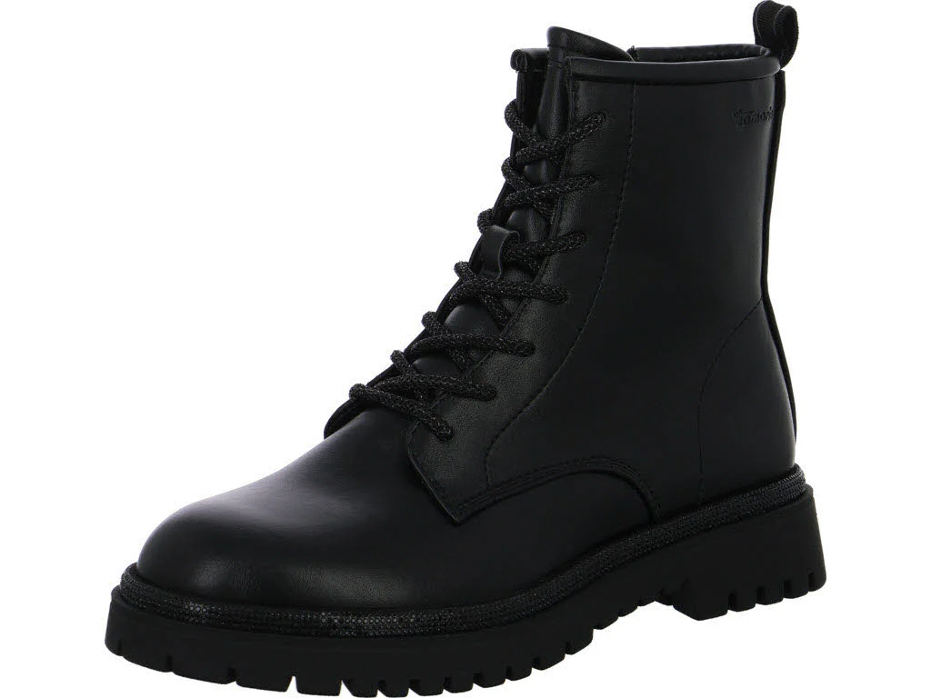 Tamaris Damen Schnürstiefel 1-25221-47-043 1-25221-47 black glam normal