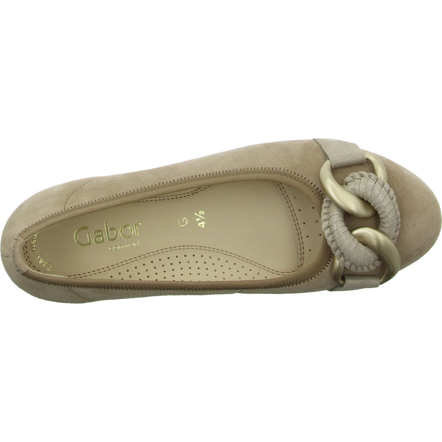 Element 8 von 8 (Bild) – Gabor Damen Ballerina 82.625.30 82.625 sand (goldmatt+OBL) G (normal)