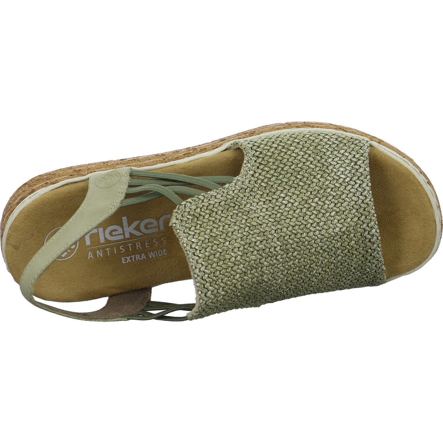 Rieker Damen Sandalen 62741-52 62741 schilf/grün H (weit)