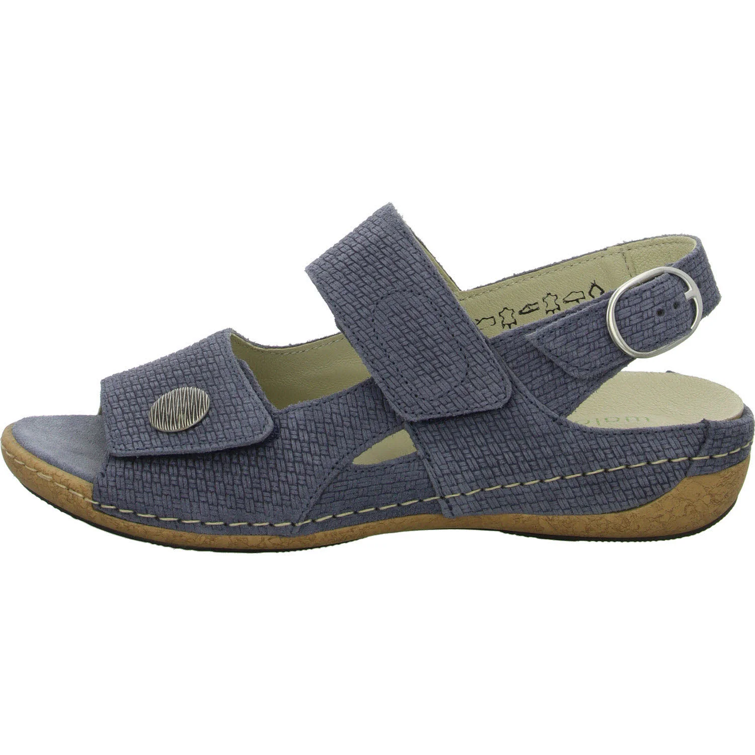 Element 6 von 8 (Bild) – Waldläufer Damen Sandalen 342002-173/206 Heliett jeans H (weit)