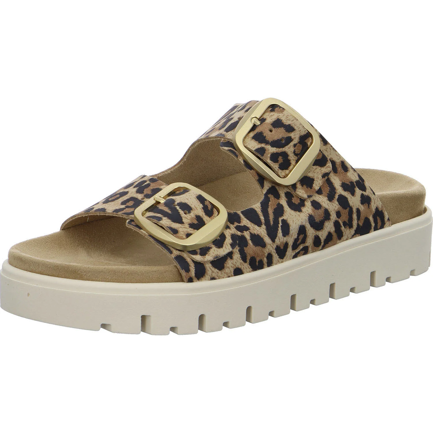 Cosmos Damen Pantoletten 6304703-966 6304703 cognac/leo normal