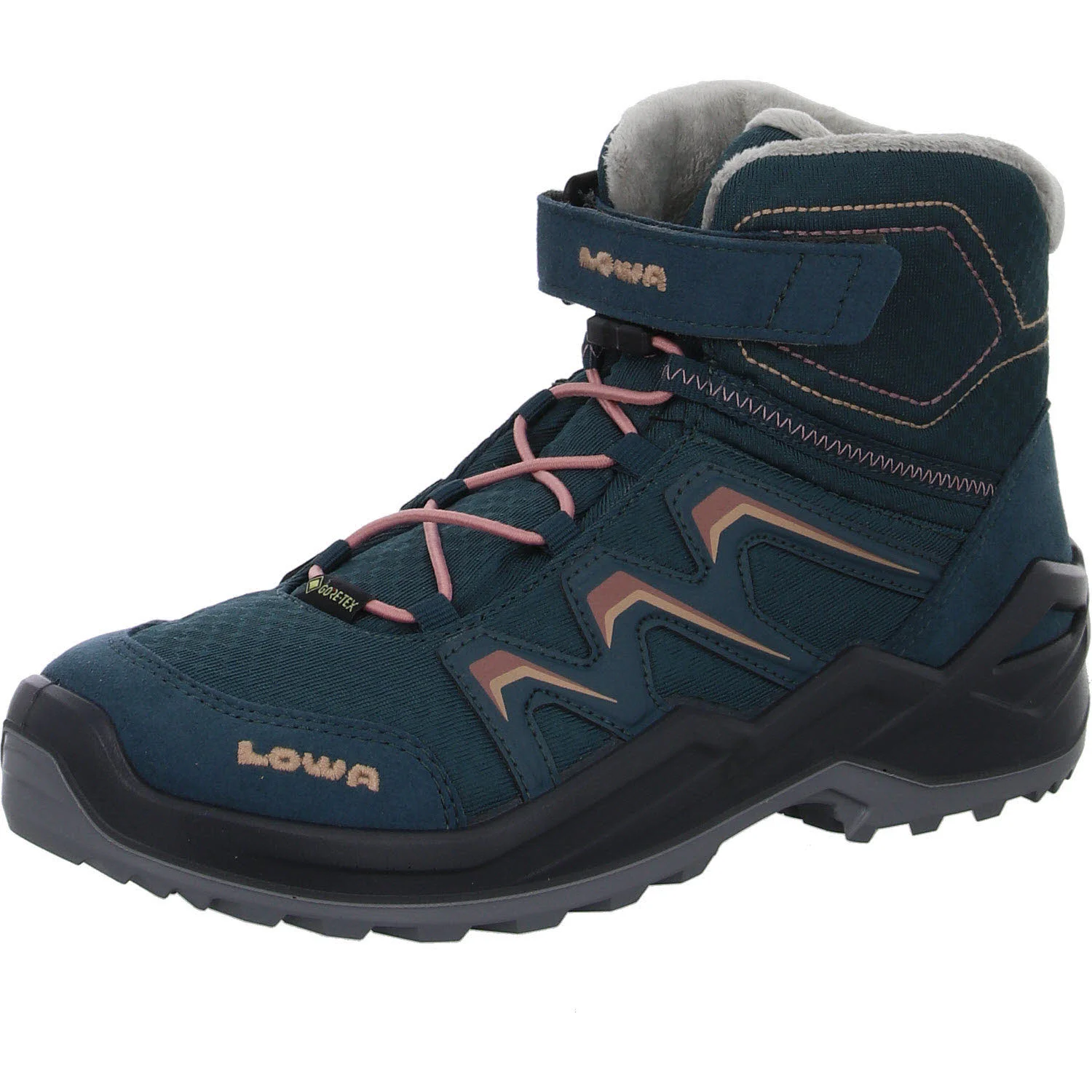 Element 2 von 8 (Bild) – Lowa Kinder Winterstiefel 641781/651781/7413 Maddox warm GTX Mid Jr petrol/rose normal