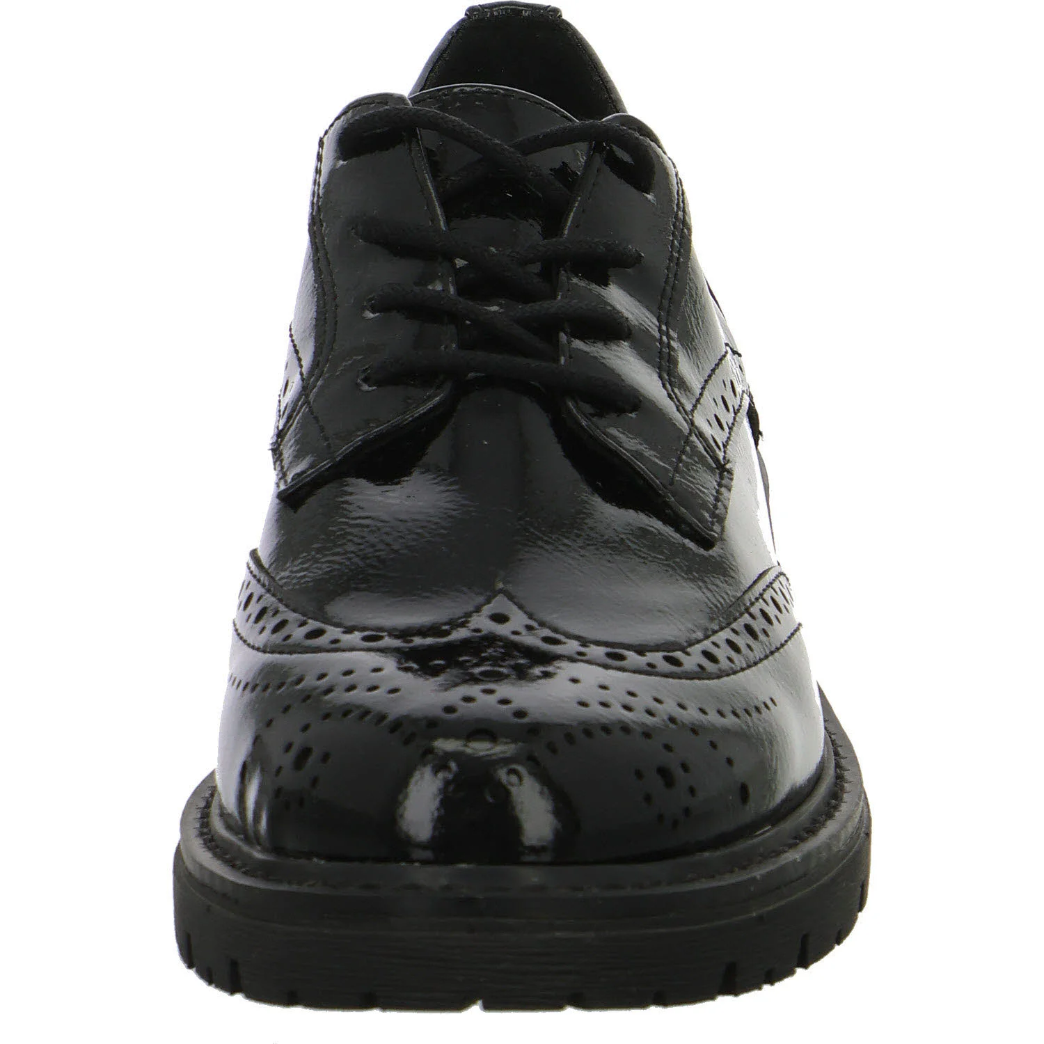 Jana Damen Schnürschuhe 8-23778-47-018 8-23778-47 black patent H (weit)