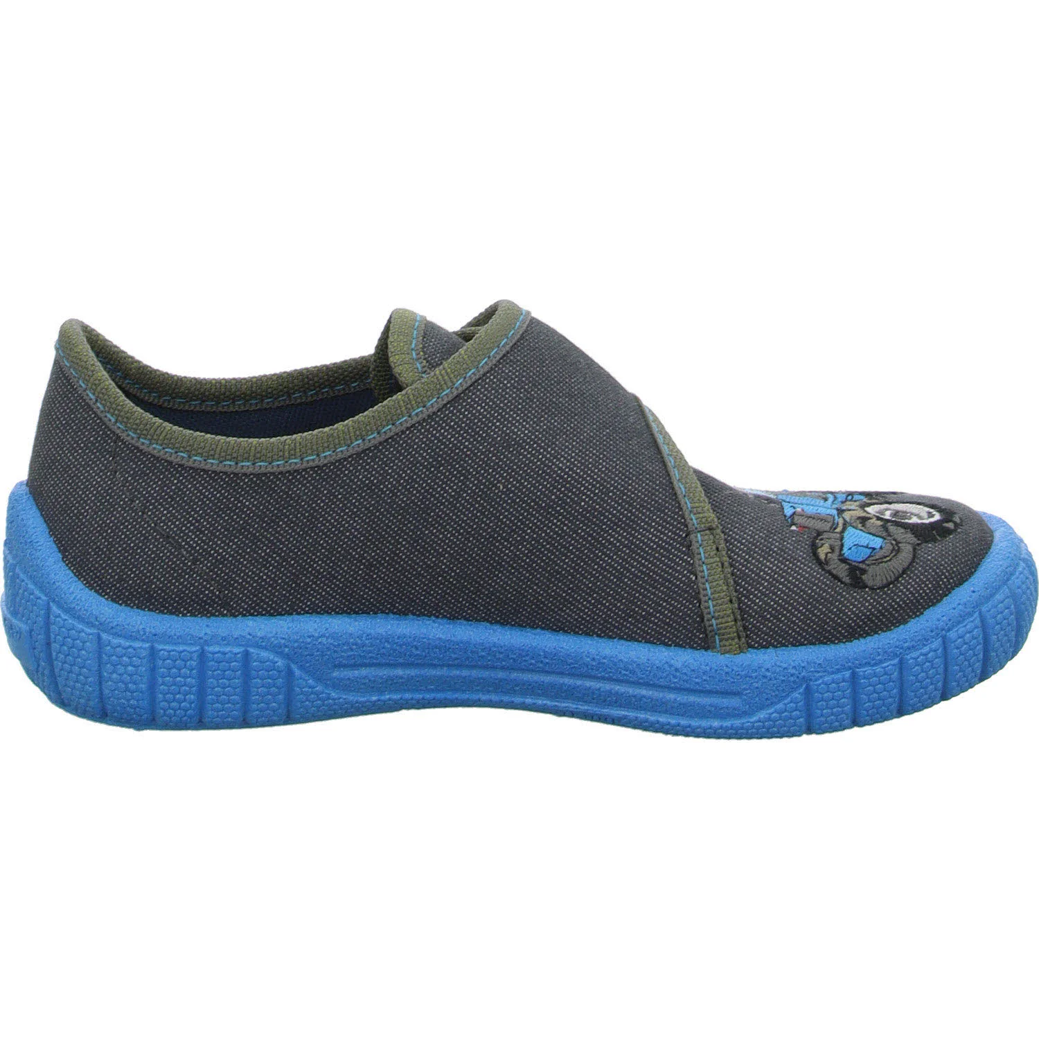 Superfit Kinder Hausschuhe 1-800278-2060 Bill grau/hellblau WMS mittel