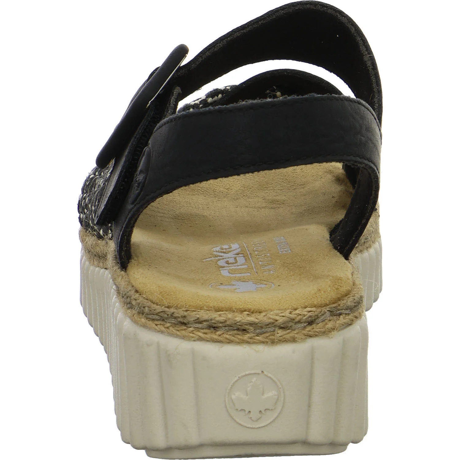 Rieker Damen Sandalen 69269-00 69269 schwarz/schwarz-sand H (extra weit)