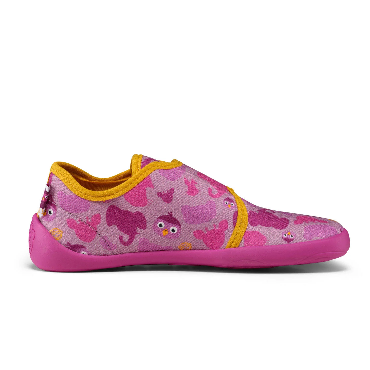 Affenzahn Kinder Hausschuhe 01398-40010 Hausschuh Baumwolle Movy Vogel pink normal