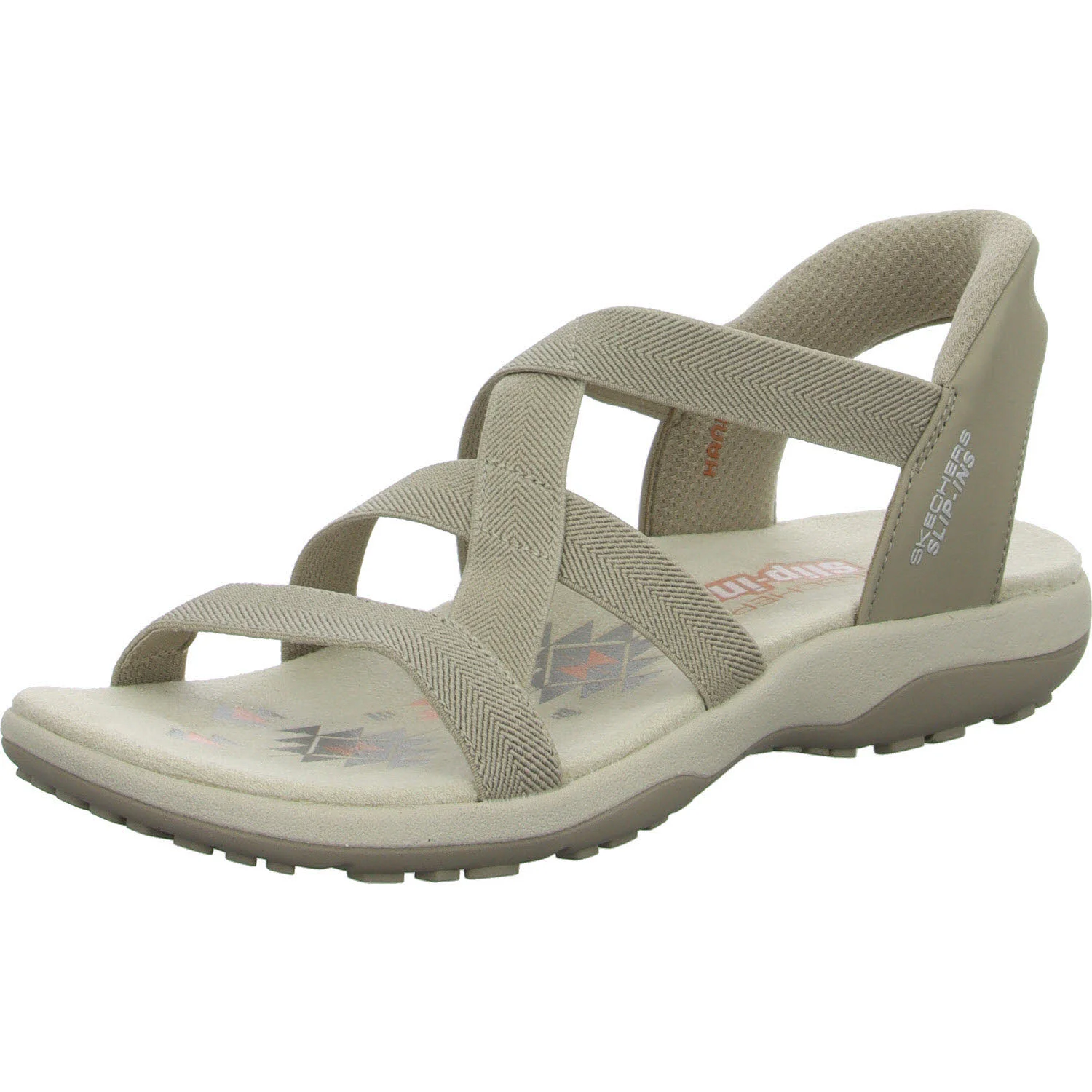 Skechers Damen Sandalen 163460 TPE Reggae Slim - Stretch Flex taupe normal