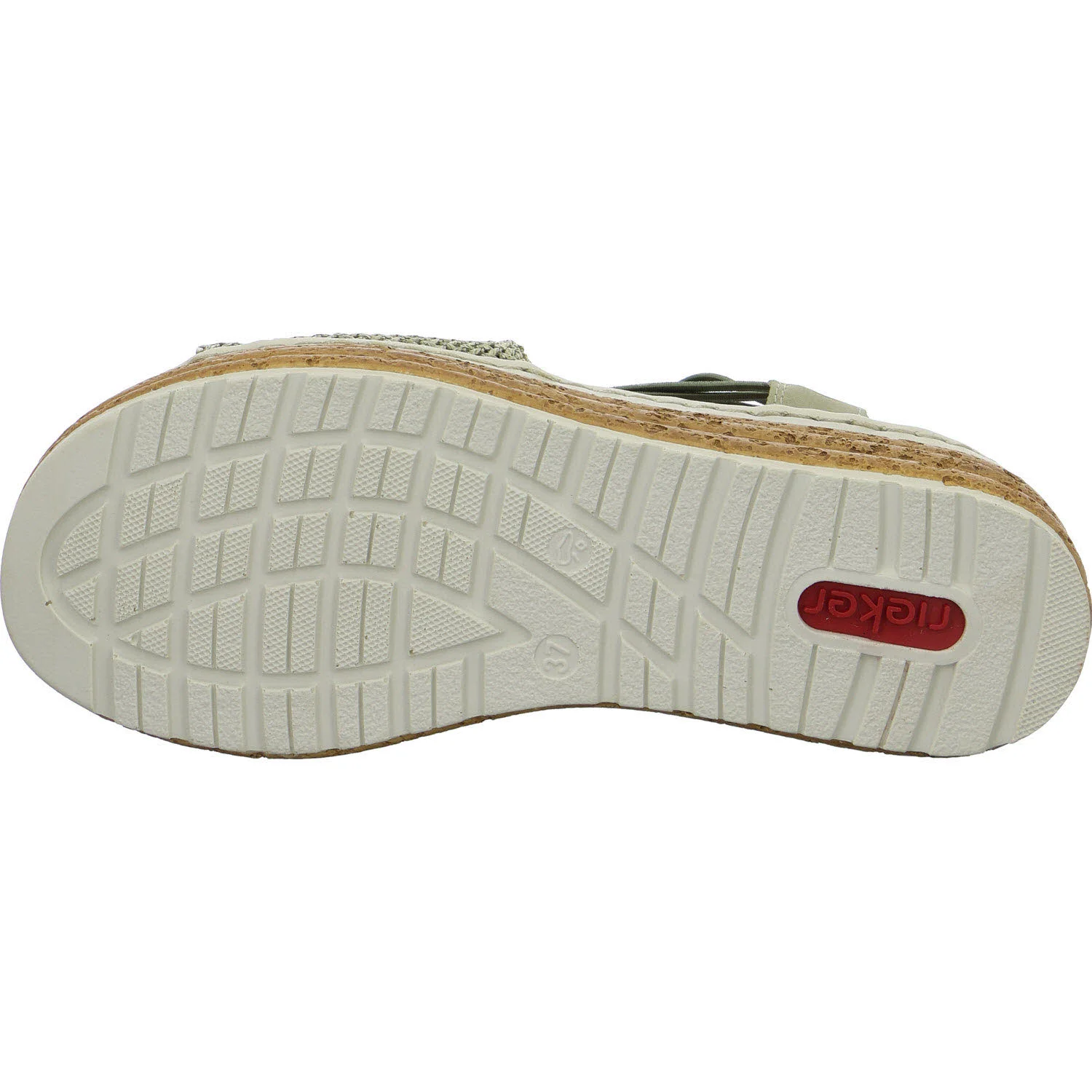 Rieker Damen Sandalen 62741-52 62741 schilf/grün H (weit)