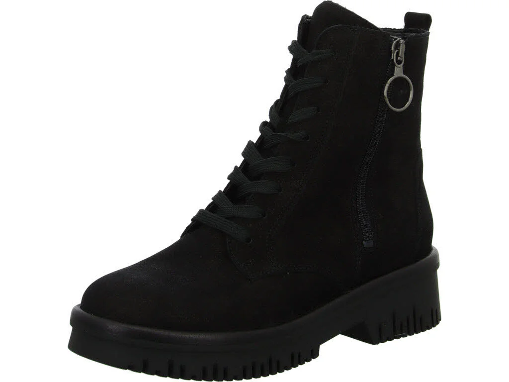 Waldläufer Damen Schnürstiefel 934802-189/001 H-Alea scwarz H (weit)