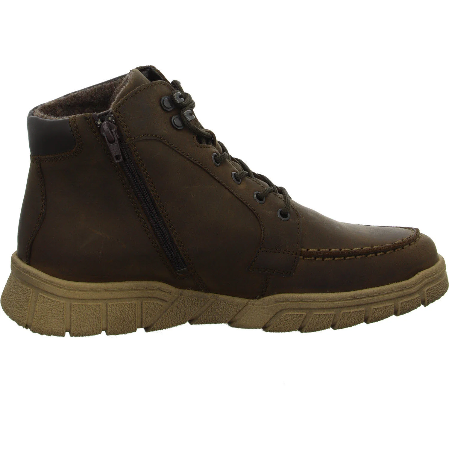Waldläufer Herren Schnürstiefel 965801-301/866 H-Lino tabak brasil H (weit)